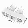 thumbnail image 2 of Clips nasales antirronquidos de silicona flexible para hombres y mujeres Tapón ergonómico para ronquidos Dilatador de nariz Oficina Hotel Suministros para el cuidado de la salud en el hogar Blanco Inevent CE001604-03B, 2 of 7
