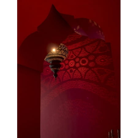 Entrance and Lantern in a Riad in the Medina, Marrakech, Morocco Print Wall Art By David H.