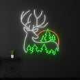 thumbnail image 3 of Handmadetneonsign Custom Christmas Deer Tree Neon Sign, Merry Christmas Tree Deer Led Sign, Happy, 3 of 5