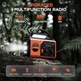 thumbnail image 2 of Biotree 30000mAh Weather Radio with NOAA 7-Band Alerts, Upgraded Emergency Radio with USB/Solar/Hand Crank Charging, Flashlight, SOS Alarm, Compass for Camping Hurricane Preparedness,Orange, 2 of 8