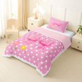 thumbnail image 2 of Erosebridal Kawaii Bow Flowers Twin Comforter Sets 3-Piece for Teens,Kids Girls Cartoon Polka Dots Bedding Set,Pink Reversible,Luxury Bedroom Decor, 2 of 6
