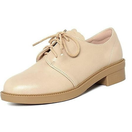 

Womens Classic Brogue Lace Up Oxford Shoes Low Heel Dress Walking Shoes Size 6