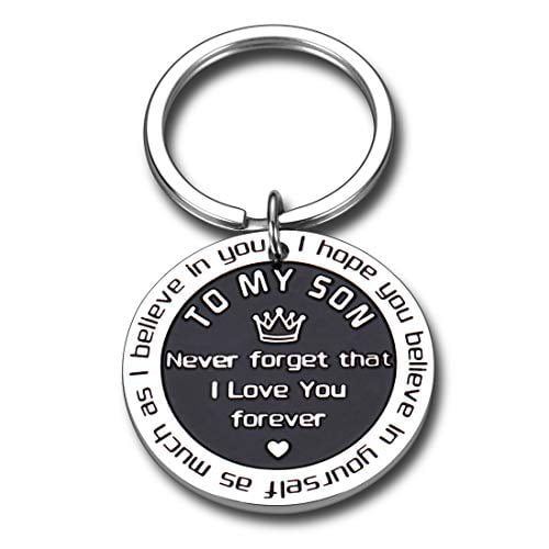 To My Son Daughter Love Mom Dad Keychains Inspirational Message Keychain Birthday Christmas Gifts 