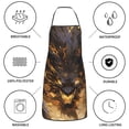 thumbnail image 6 of Easygdp Cool Black Gold Dragon Apron Waterdrop Resistant with 2 Pockets,Oil Resistant Cooking Kitchen Chef Apron for Women Men, 6 of 7