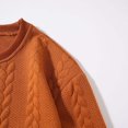 thumbnail image 6 of Mens Sweaters Quarter Zip Pullover Mens Quilted Sweatshirt and Pants Set (Orange XXL), 6 of 8