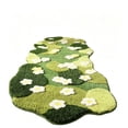 thumbnail image 2 of Partheme Cute Green Moss 3D Floral Area Rug, Irregular Flower Pattern, Non-Slip Plush, Washable, Playroom, Bedroom Floor Mat Bathroom Rug Laundry Rug, green, 2 of 9