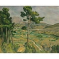thumbnail image 2 of Paul Cézanne 14x12 Gold Ornate Wood Frame and Double Matted Museum Art Print Titled - Mont Sainte-Victoire and the Viaduct of the Arc River Valley (1882-85), 2 of 4
