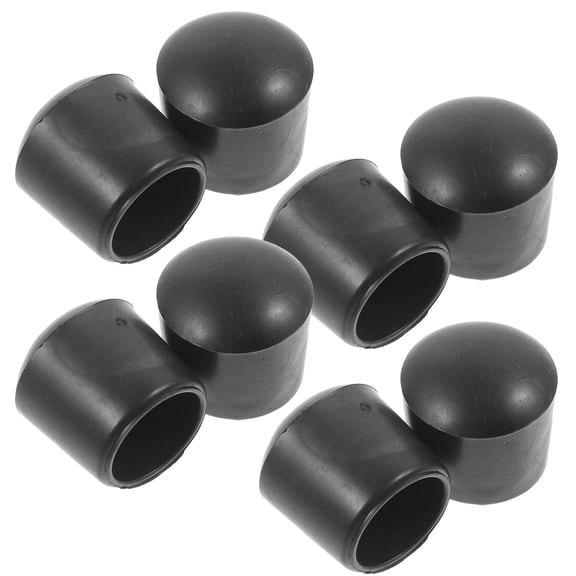 Topbathy 8-Piece Foosball Safety Caps Set, Black PVC Foosball Table Parts, Easy Installation and Game Play Accessories