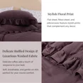 thumbnail image 3 of Amberspace Ruffle Design 7-piece Bed in a Bag Comforter Set with Sheets,Deep Purple,King, 3 of 8