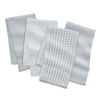 My Texas House Textured 16" x 28" Cotton Kitchen Towels, 4 Pieces, White
