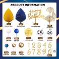 thumbnail image 3 of Decoración para pastel SONICEBUY de 42 piezas en azul, blanco y dorado, 3 of 6