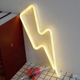 thumbnail image 4 of Letreros de neón decorativos con luces LED que funcionan con pilas o USB para decoración de habitaciones infantiles, fiestas de cumpleaños, festividades y bodas (blanco cálido)., 4 of 5