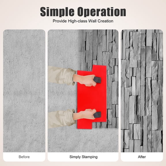 15.7*7.8 Red Stone Texture Concrete Molds Plaster Wall Stone Cement Tiles Mould Cement Texture Stone Mat