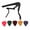 Black, variant on YAHHU Alloy 3-in-1 Quick Release Guitar Capo Set with 5 Picks for Acoustic Electric Bass Banjo, Black (3.54 inches / 9 cm)