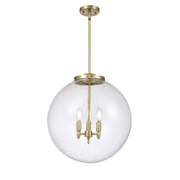 Innovations Lighting Beacon - 3 Light 18" Pendant Antique Brass/Seedy