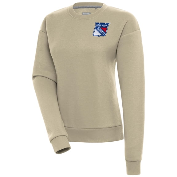Women's Antigua Khaki New York Rangers Victory Pullover Sweatshirt
