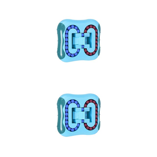 Tholdsy Juguete giratorio para la yema del dedo, juguete educativo para aliviar el estrés para niños, cubo de inteligencia para la yema del dedo, disco azul 2piezas Tholdsy CBP025358
