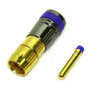 PRO-509R/6 BLUE - RCA PLUG SNAP AND SEAL BLUE GOLD