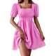 thumbnail image 1 of SAYOO Vestido de manga corta de cuello cuadrado SAYOO  moda, 1 of 9