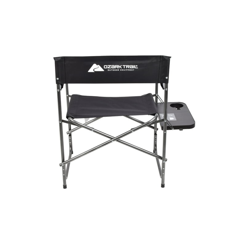 Ozark Trail WFC 95200 Director s Chair with Side Table Black Adult Size Walmart