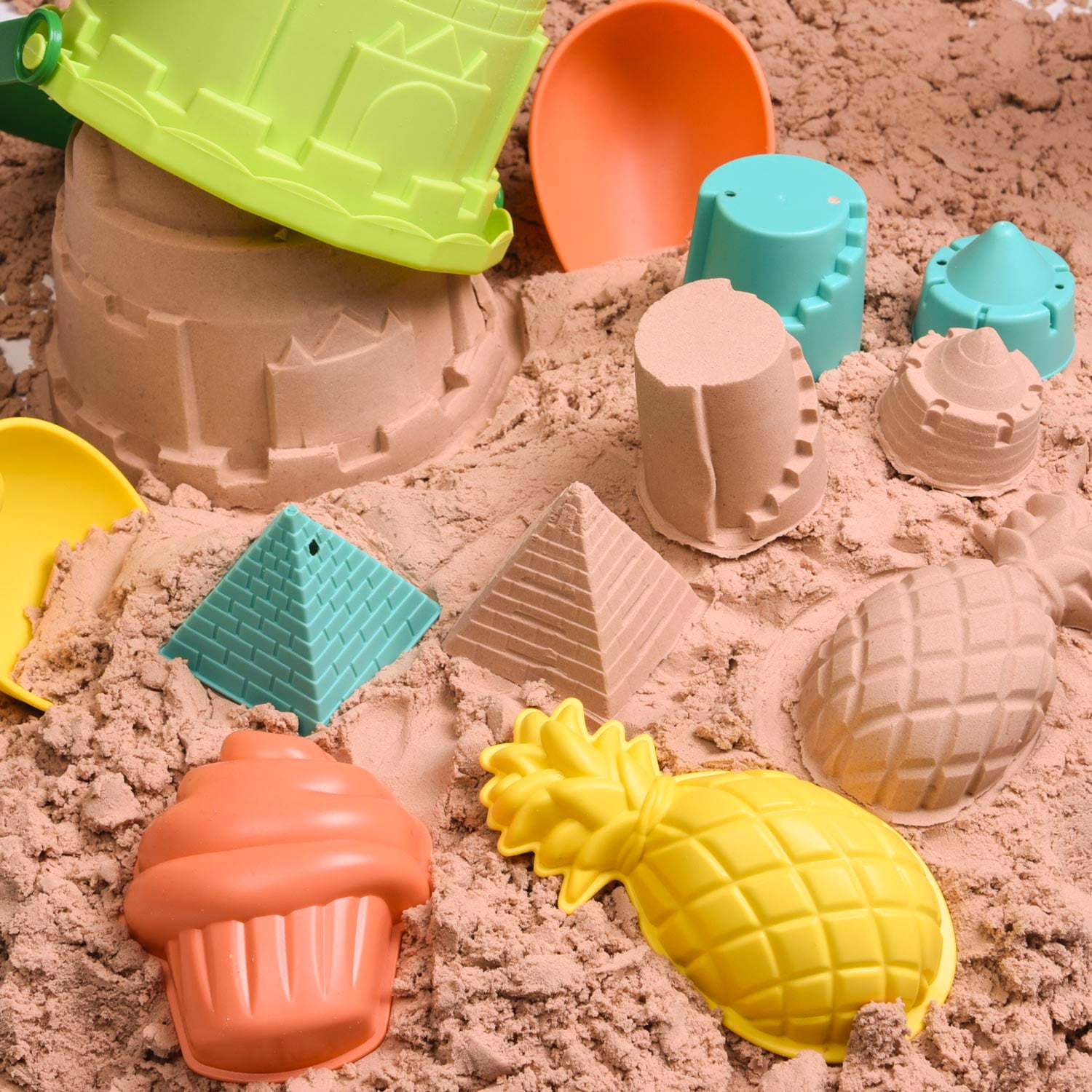 Fun ittle Toys18 Pcs Kids Beach Sand Toy Set, Beach Bucket Car