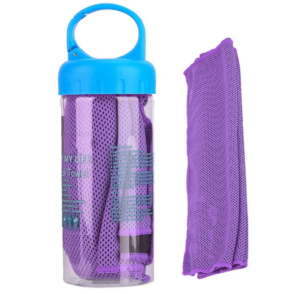 Ice Cold Instant Cooling Towel Fast Drying Running Jogging Gym Sports Towels (Purple)