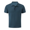 thumbnail image 6 of Kcolen Breeze Polos for Men Mens Summer Short Sleeve Casual Polo Shirt Classic Button Textured Golf T Shirts Beach Vacation Top, 6 of 6