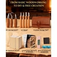 thumbnail image 2 of Kit Deluxe de Tallado en Madera Bluvizo con Estuche de Cuero, 2 of 7