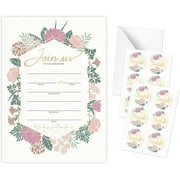Rileys & Co 50 All Occasion Invitation Cards with Envelopes and Bonus Stickers 7 x 5 x 0.04 inches (Multi)