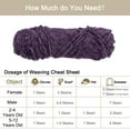 thumbnail image 4 of 3 Ovillos Chenille Hilo Suave Manta Hilo 3x100gr/3.5oz (3x131yds) Poliéster Terciopelo Elegante Esponjoso Hilo Tejido para Crochet Tejer Bufanda, Profundo Púrpura, 4 of 7