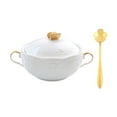 thumbnail image 1 of Tazón para servir sopa de cerámica, ensalada de cerámica con asas, tazón de helado de 98 , tazón de sopa de cebolla francesa para estofado de carne mango de cubierta dorada, 1 of 8