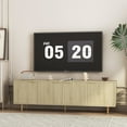 thumbnail image 3 of Aukfa Modern TV Stand for 75 inch TV with Door for Living Room Bedroom,Natural, 3 of 5