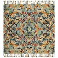 thumbnail image 3 of SAFAVIEH Blossom Everitt Floral Wool Fringed Area Rug, Blue/Multi, 6' x 6' Square, 3 of 7