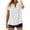 White, variant on Womens Soft Short Sleeve 2026 Spring T-shirts Casual Cotton Linen Lightweight Half Button Up Henley Blouse
