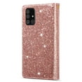 thumbnail image 7 of Dteck Folio Wallet Case For Samsung Galaxy A71 5G SM-A716, Luxury Bling Glitter PU Leather Case with Stand / Zipper Purse / 9 Card Slots / Magnetic Closure Cover with Hand Strap, Rosegold, 7 of 7