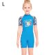 thumbnail image 2 of Buceo vela chicas traje de neopreno protección uv protección niños manga corta redondo cuello redondo cremallera traje de baño traje de baño Rash Guard Shorty Steet Blue L Vogacara OD003665-11, 2 of 7