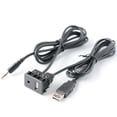 thumbnail image 2 of AUX USB Port Panel USB Extension Cable Adapter Car Dash Flush Mount 150CM, 2 of 8