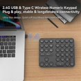 thumbnail image 4 of Rechargeable Double Bluetooth Number Pad Wireless Numeric Keypad 35Keys External Numpad Keyboard Da, 4 of 4