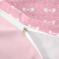 thumbnail image 4 of meiyoeat Pink Bowknot Bedding For Girls,Cute Loves Pattern Duvet Cover Full For Women,Pink Reversible,3pcs(No Comforter), 4 of 6