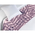 thumbnail image 3 of Tropical Bed Runner, Silhouettes of Repetitive Jungle Leaves with Dots Abstract Ornament, Decorative Accent Bedding Scarf for Hotels Homes & Guest Rooms, Twin, Mauve Taupe and Pale Rose, by Ambesonne, 3 of 3