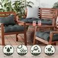 thumbnail image 6 of Greendale Home Fashions Tufted Outdoor 20'' x 20'' Seat Cushion, Set of 2, Carbon, 6 of 7