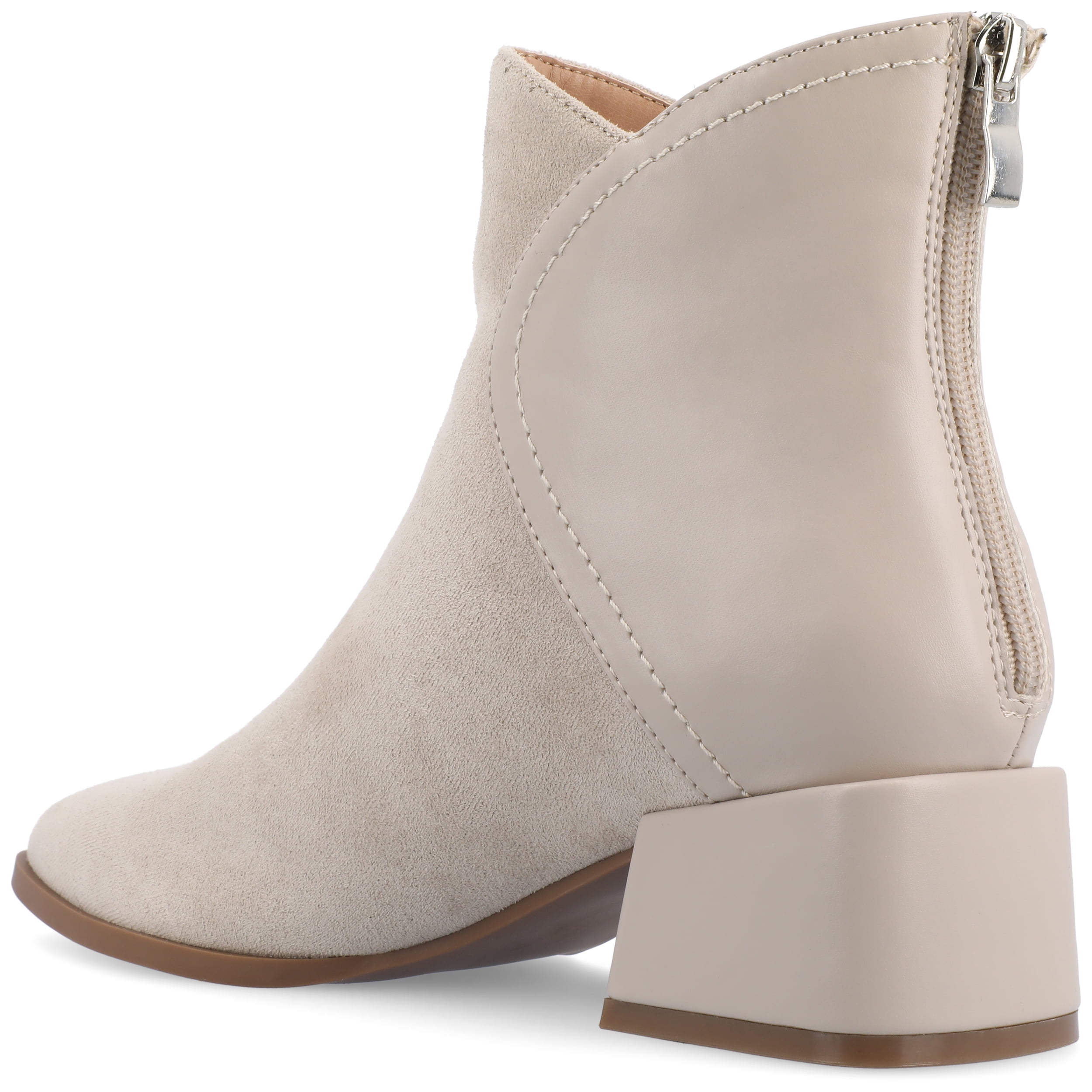 Journee Womens Consuello Two Tone Pointed Toe Booties, Widths Available