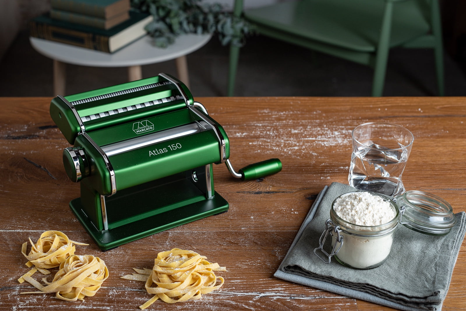 Marcato, Pasta Machine with Cutter, 150, Powder Blue - Walmart.com