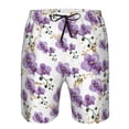 thumbnail image 4 of Kdxio Orchids Flowers Pattern Mens Casual Shorts - Drawstring Summer Beach Sports Shorts for Men, 4 of 9