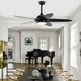 thumbnail image 2 of Costway 52" Ceiling Fan with LED Lights & Remote Control 1/2/4/8H Timer & 3 Fan Speeds, 2 of 10