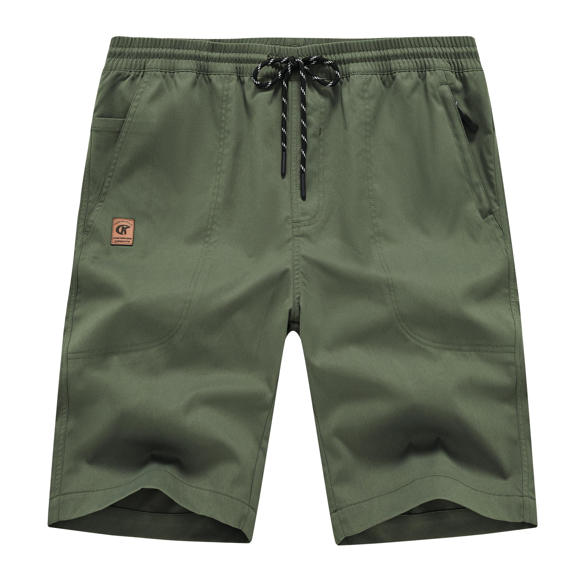 Anna-Kaci Men's Drawstring Waist Relaxed Fit Casual Shorts with Lightweight Woven Feel