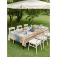 thumbnail image 4 of Outdoor Tablecloth with Umbrella Hole for Patio/Picnic/Party, Starfish Coastal Waterproof Table Cloth Rectangle Table Cover Washable, Summer Ocean Coral Conch Seagrass Vintage Brown (54"x 80"), 4 of 8