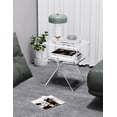 thumbnail image 6 of Acrylic Nightstand Side Table Modern Design Clear Home Decor Display End Table for Living Room (Orange), 6 of 8