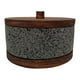 thumbnail image 1 of Molcajete Wood Planks MX Calli de piedra volcánica con base y tapa de parota, 1 of 4