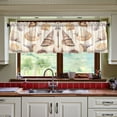 thumbnail image 3 of Yayeee Kitchen Curtains Tier Set of 2 Light Filtering 57"x36" Over Sink Window Panels, Beige Watercolor Seashells, 3 of 7